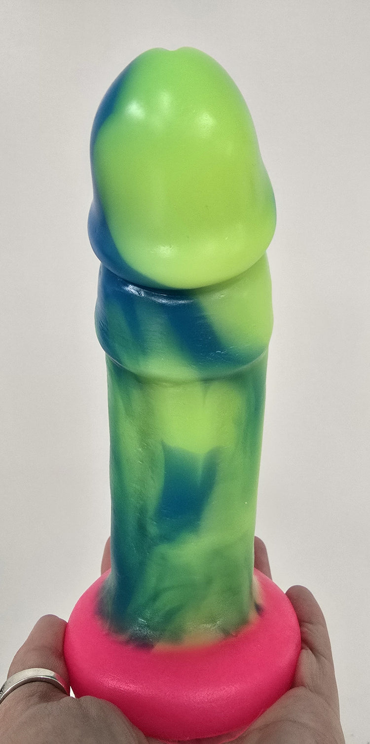 ONE OF A KIND Maverick Yellow Blue & Green w/ Pink base