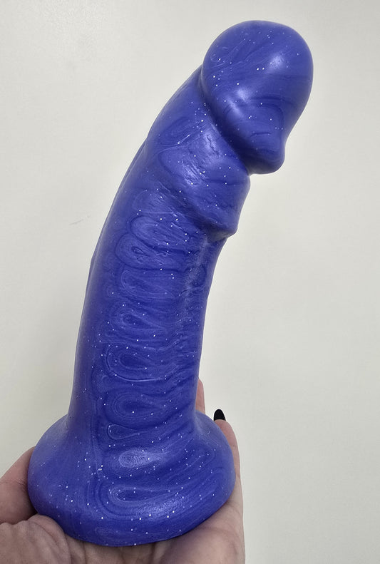 ONE OF A KIND Large Bent TWILIGHT GLITTER BLUE
