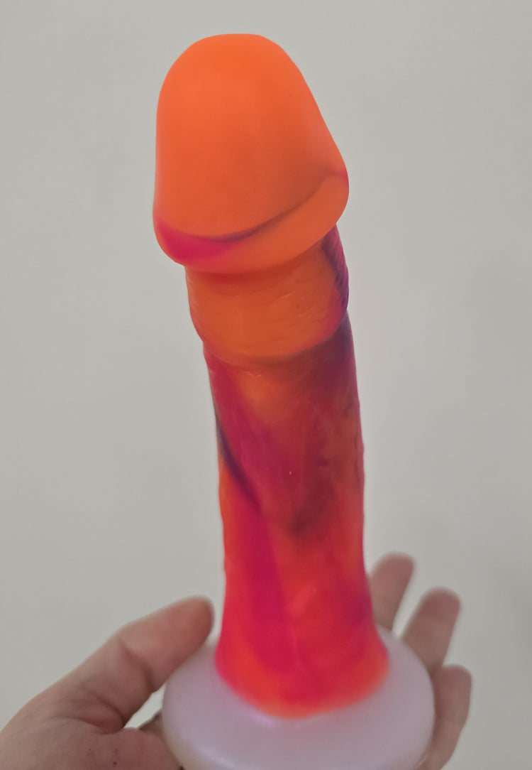 ONE OF A KIND Mustang Mostly Flour-a-Orange w/ Pink