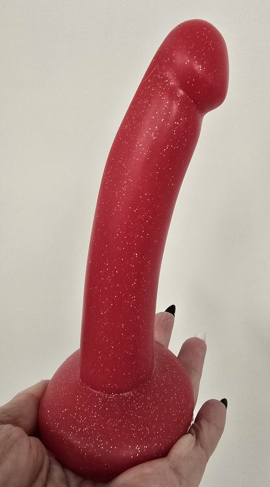 ONE OF A KIND Mistress Red w/ Gold Glitter