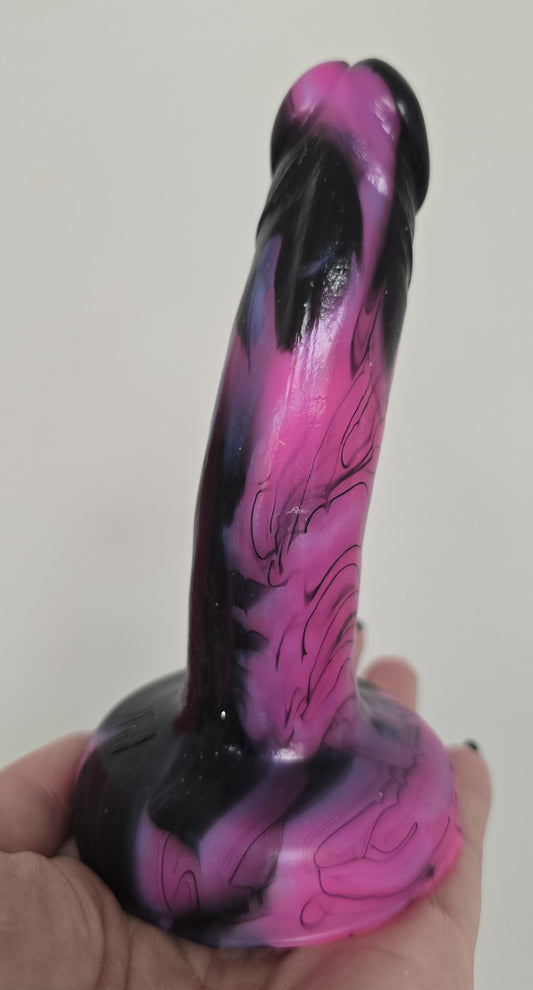 ONE OF A KIND Small Bent Pink & Black Galaxy