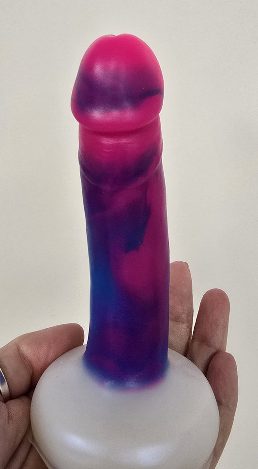 ONE OF A KIND Spur Blue & Pink w/ Pearl Base